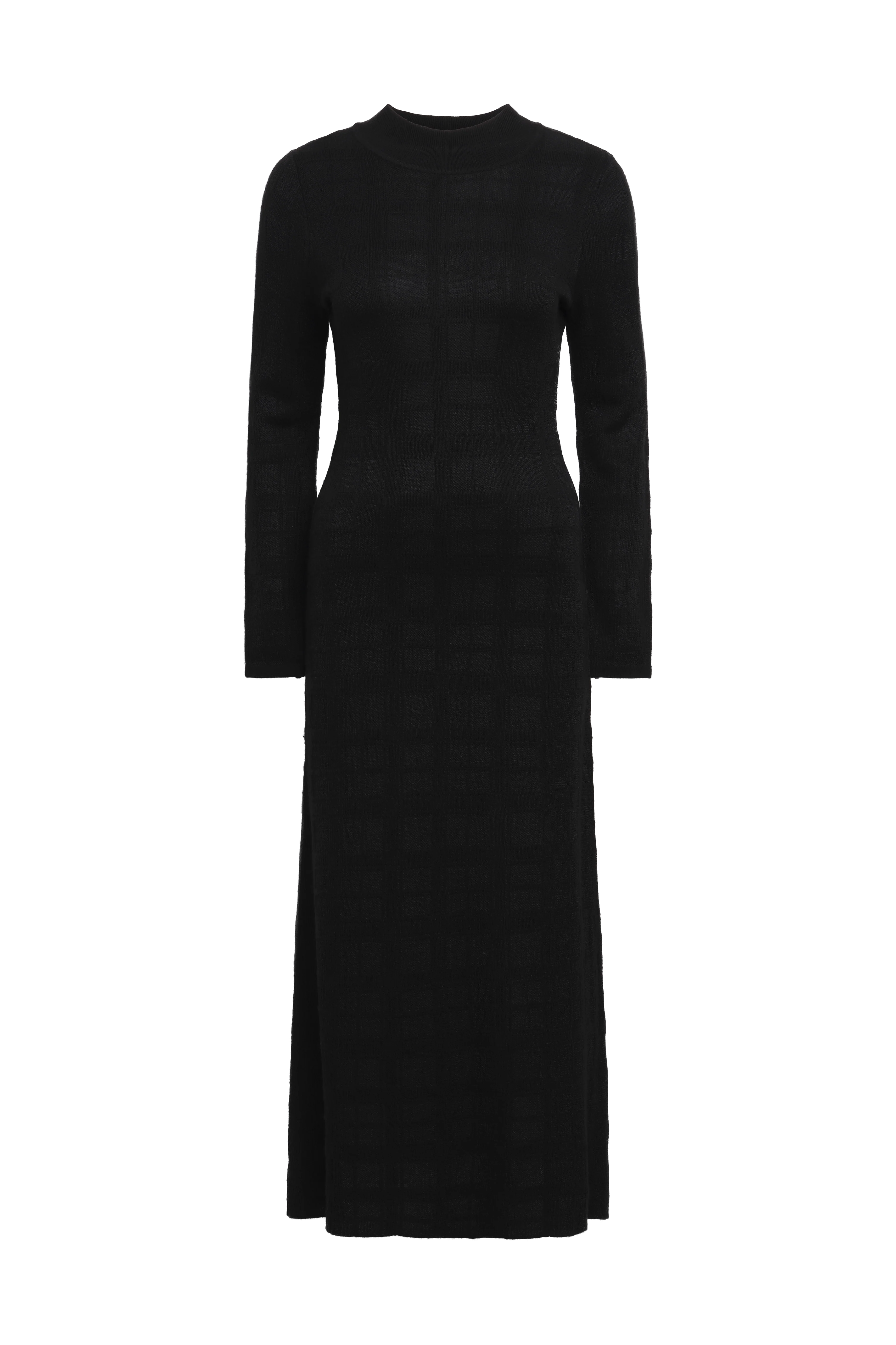 Turtleneck Openweave Dress - Builderot