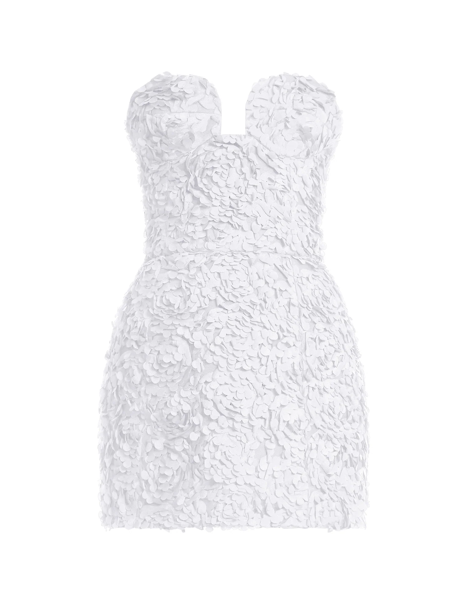 Strapless 3D Floral Dress - Builderot