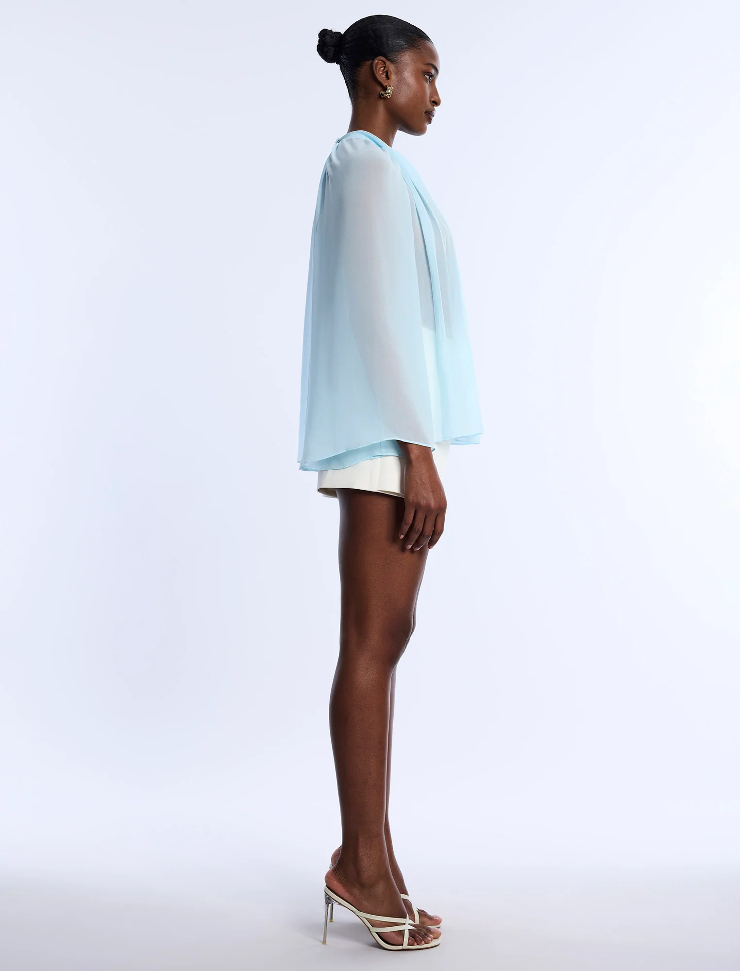 Pleated Sheer Blouse - Builderot