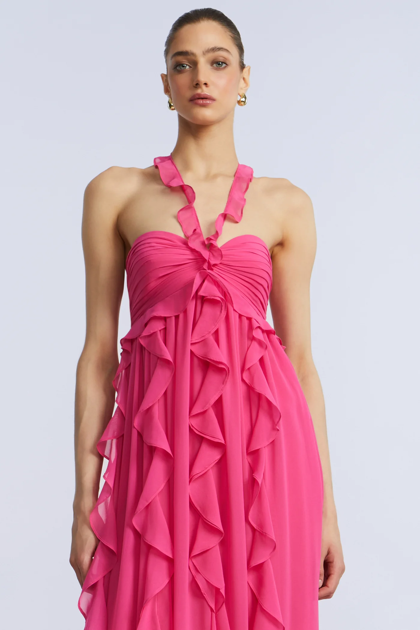 Ruffle Chiffon Gown - Builderot