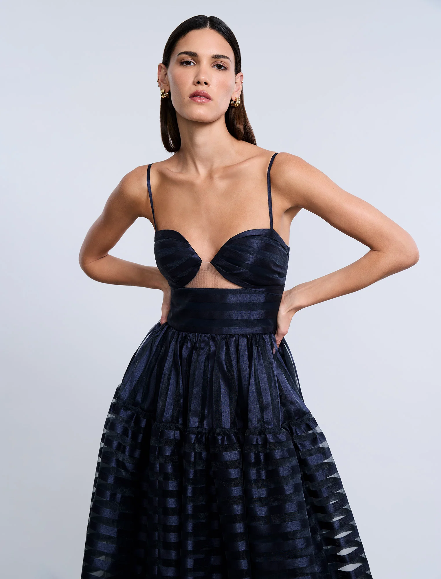 Stripe Organza Gown - Builderot