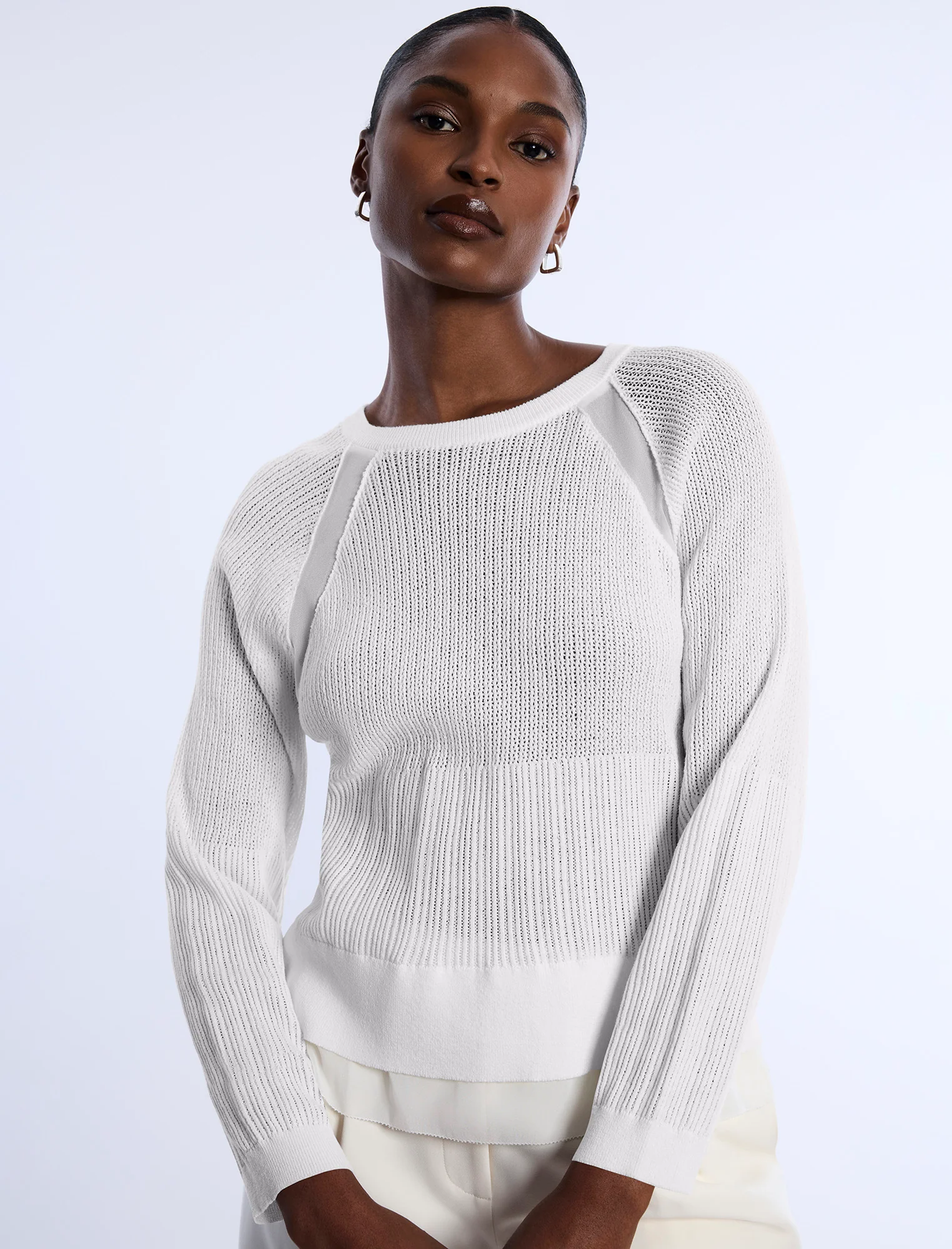 Pointelle Knit Sweater - Builderot