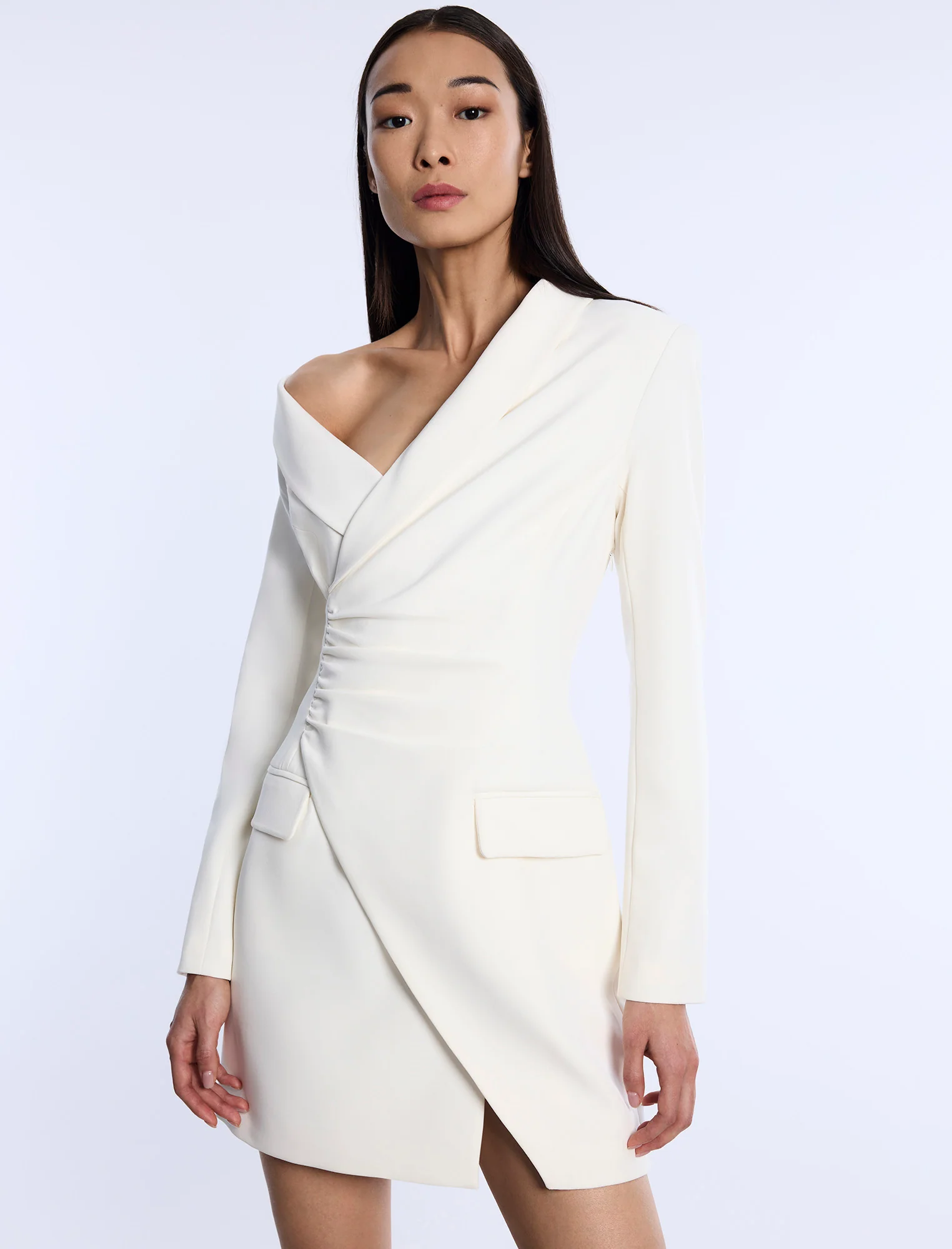 Asymmetrical Off Shoulder Dress - Builderot