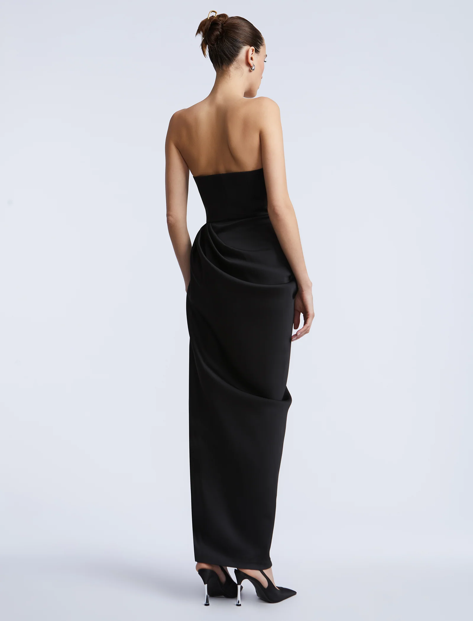 Solid Bodice Wrap Skirt Gown - Builderot