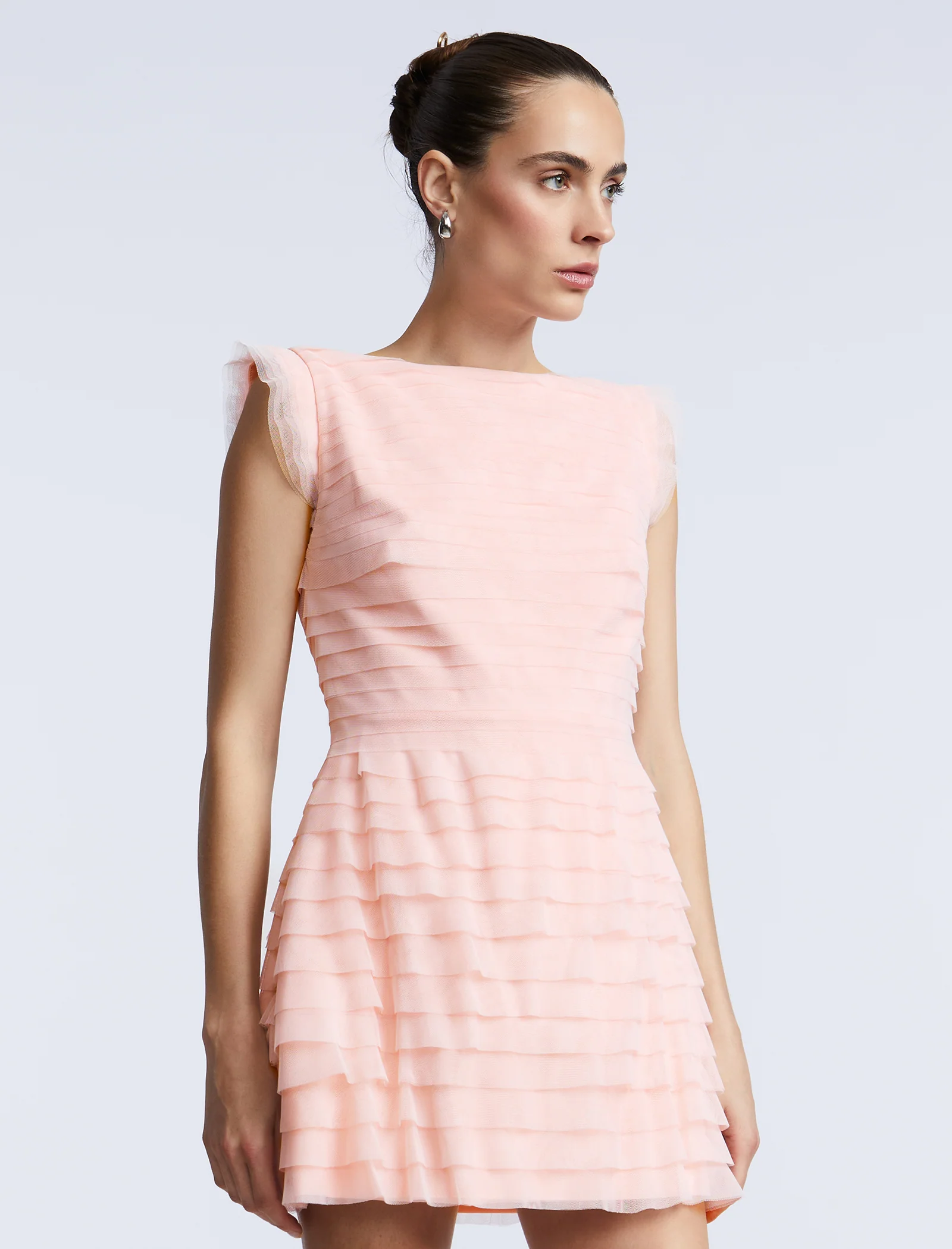 Tulle Tiered Mini Dress - Builderot