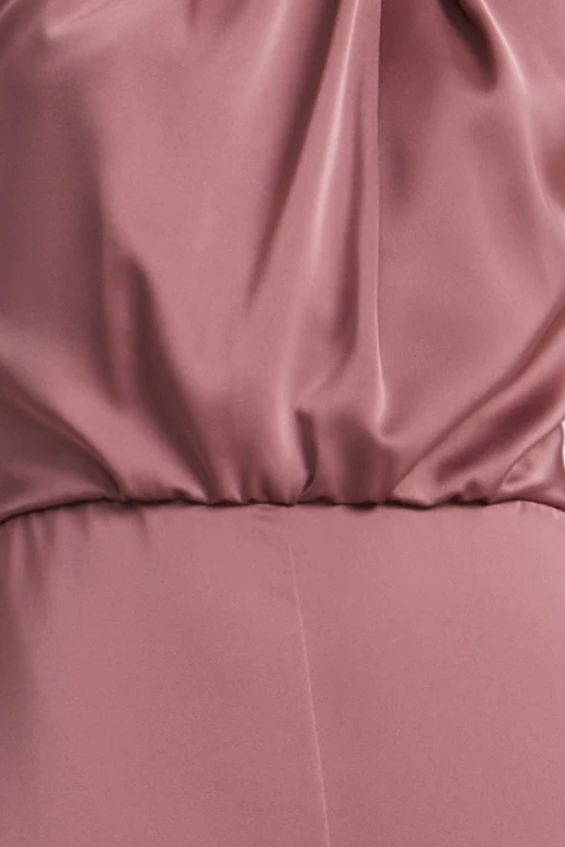 Pleated Halter Jumpsuit - Builderot