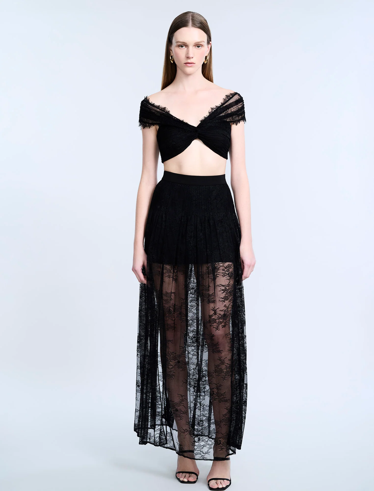 Pleated Lace Skirt - Builderot
