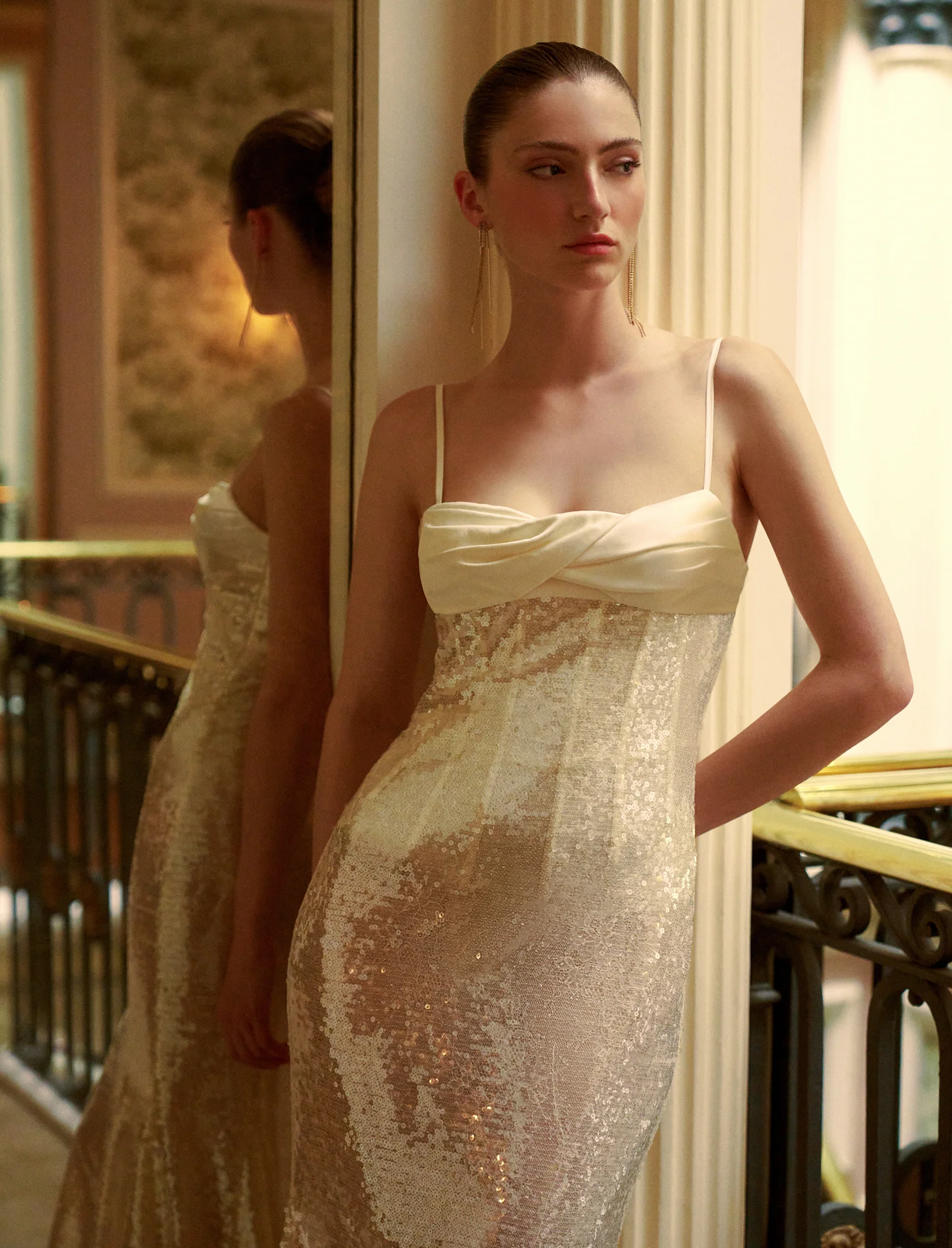 Sequin Lace Gusset Gown - Builderot