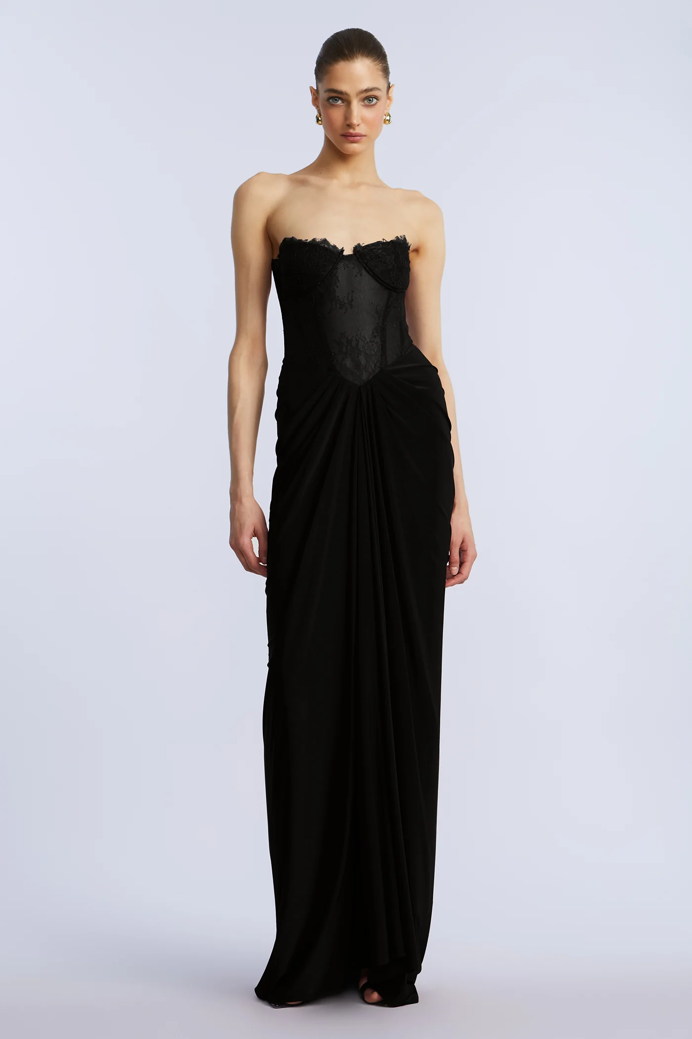 Lace & Jersey Gown - Builderot