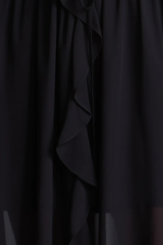 Solid Ruffle Dress - Builderot