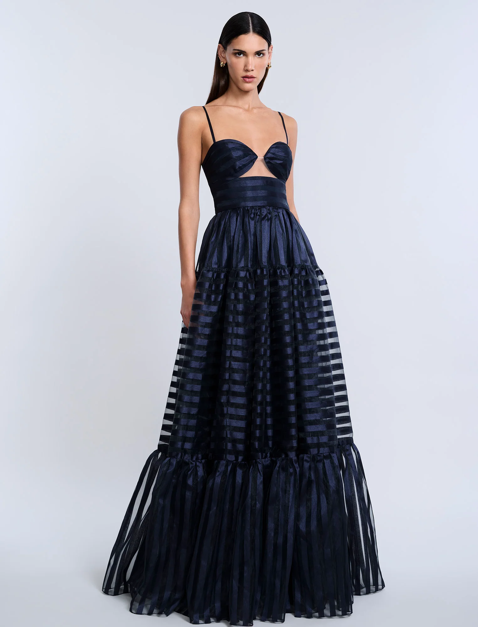 Stripe Organza Gown - Builderot