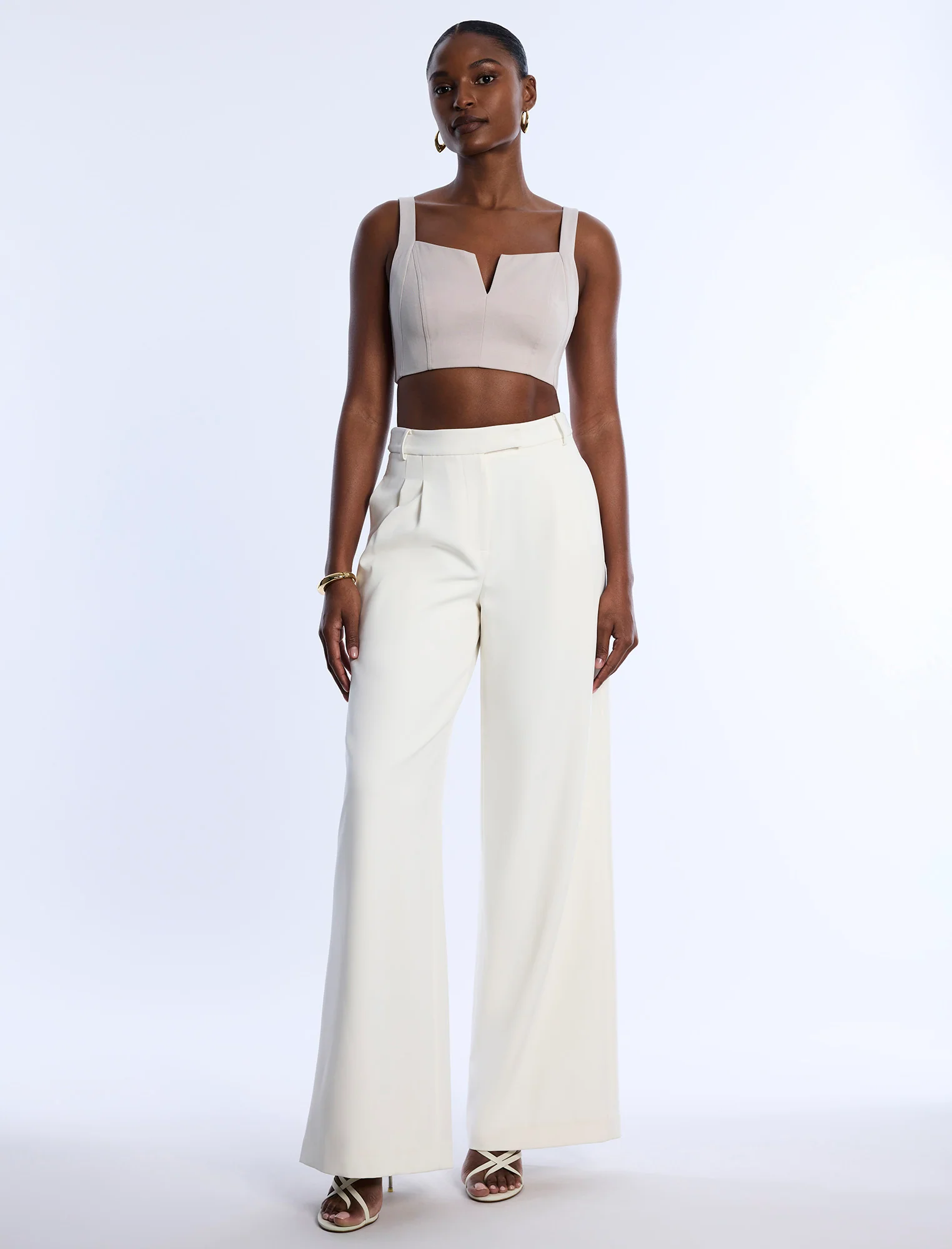 Pleat Front Wide Leg Pant - Builderot