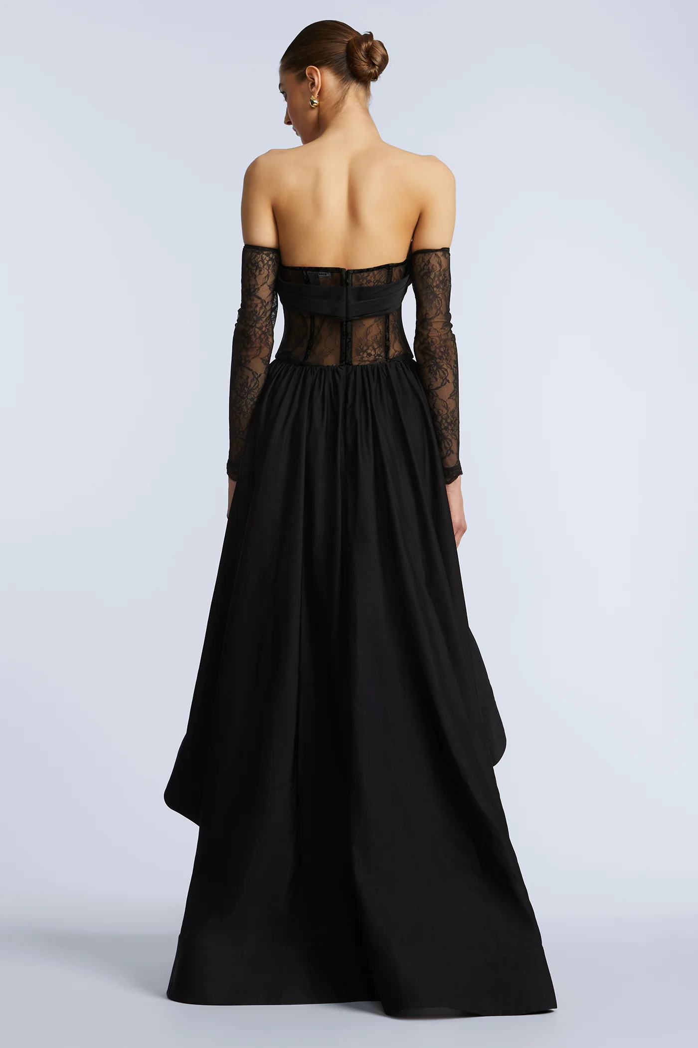 Lace Taffeta High-Low Gown - Builderot