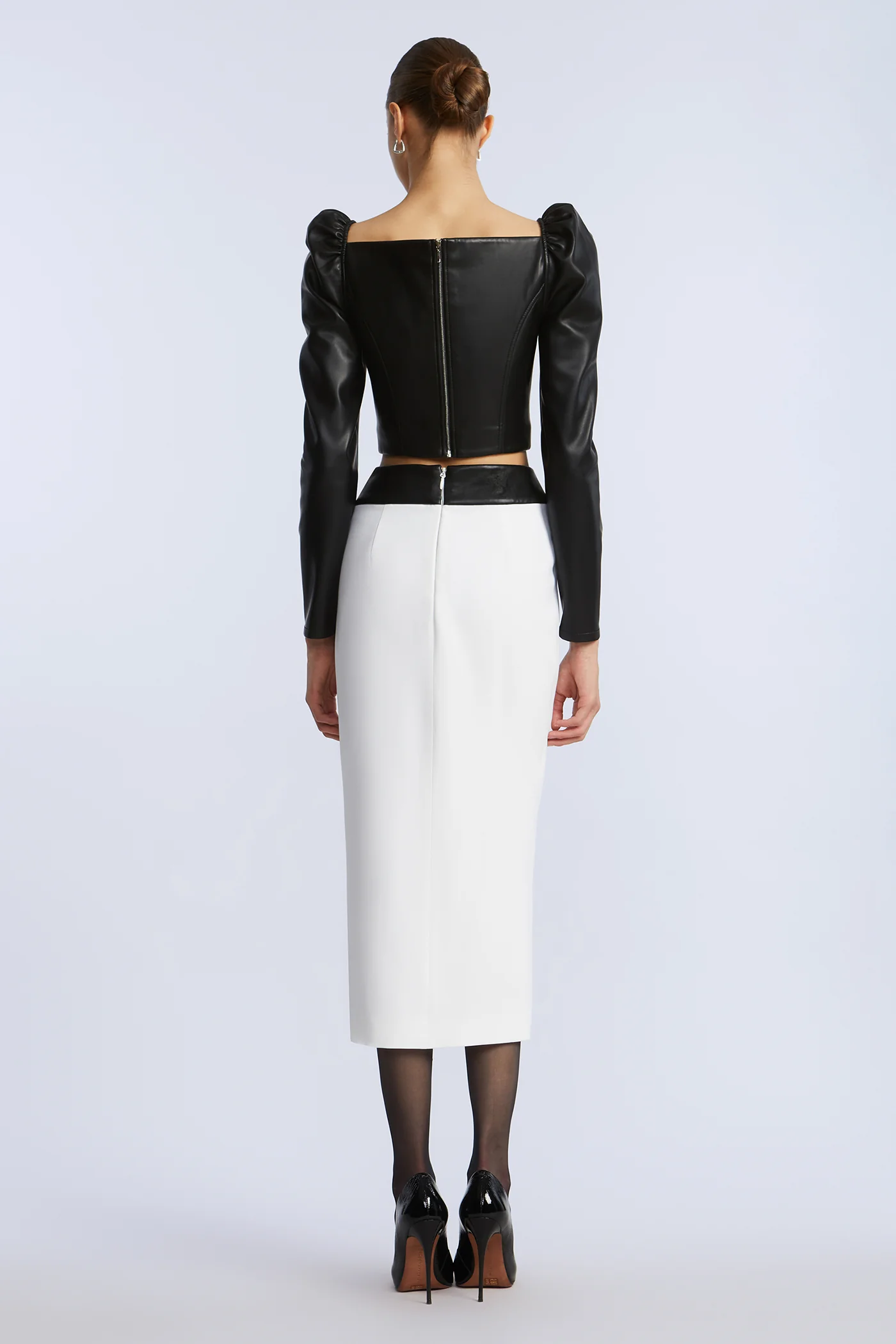 Leather Crepe Skirt - Builderot