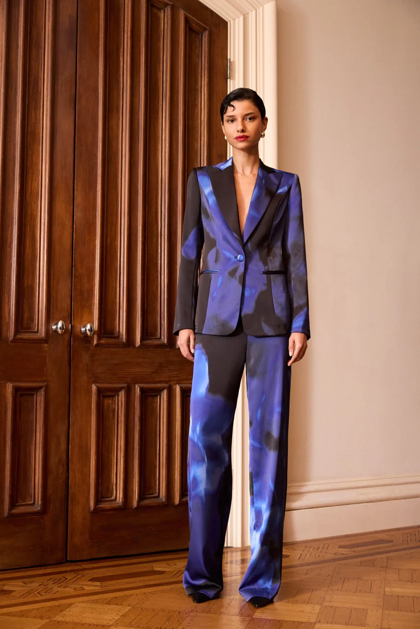 Rose Printed Blazer - Builderot