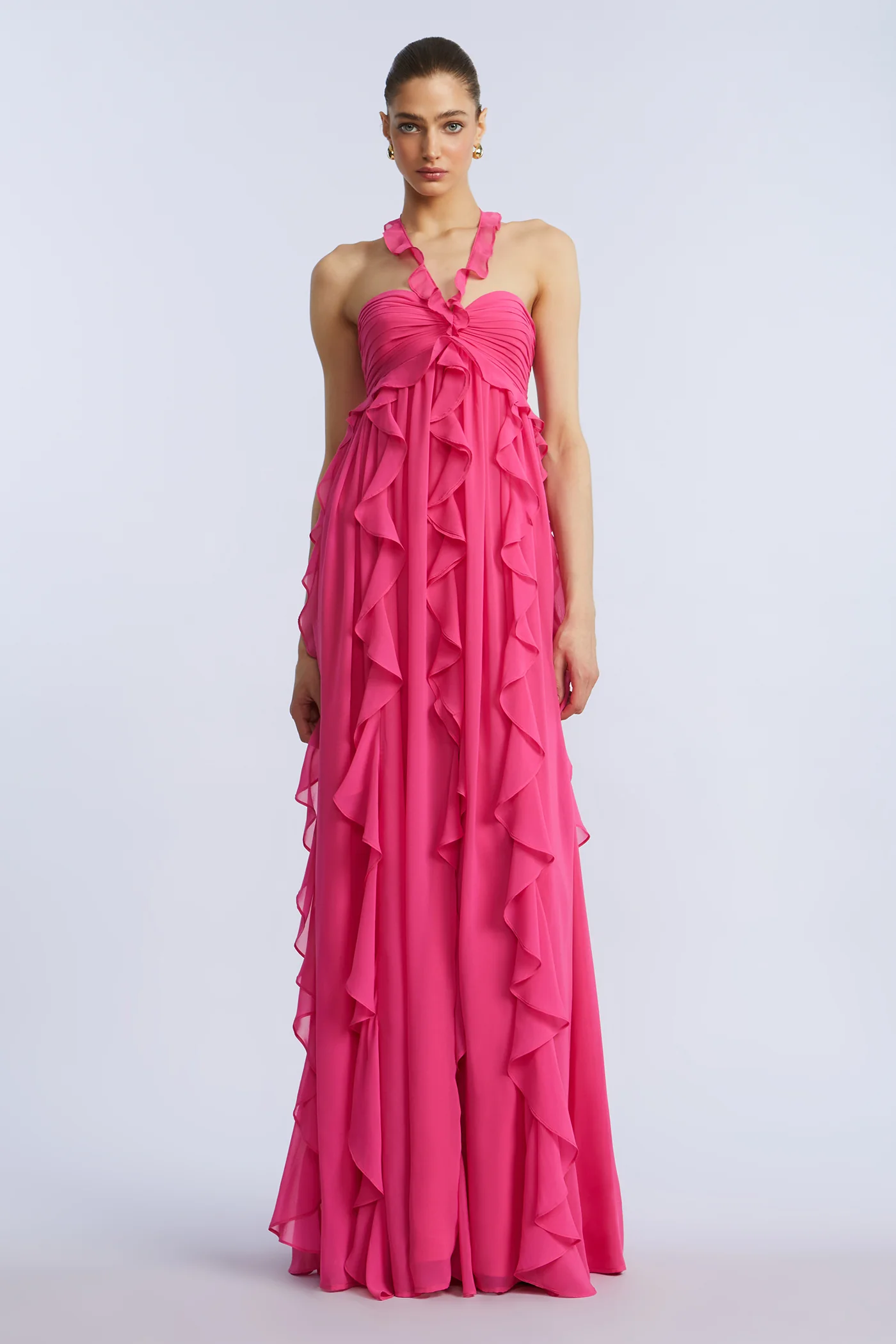 Ruffle Chiffon Gown - Builderot