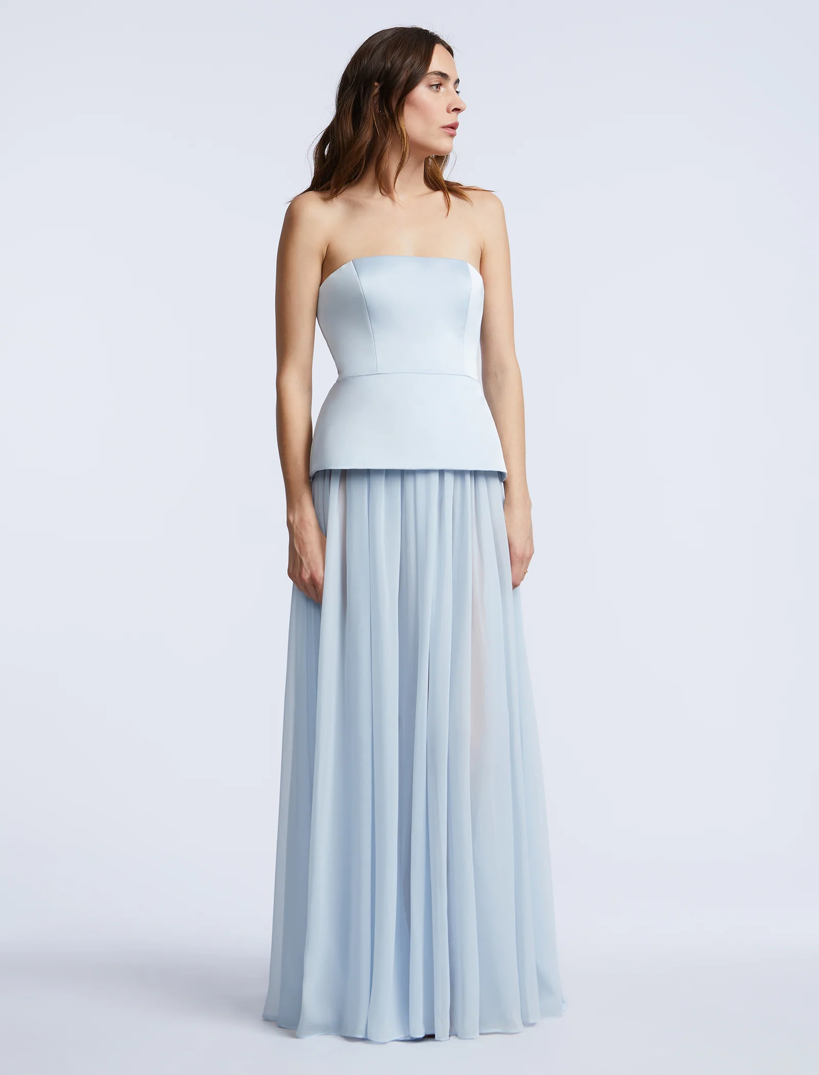 Strapless Peplum Gown - Builderot