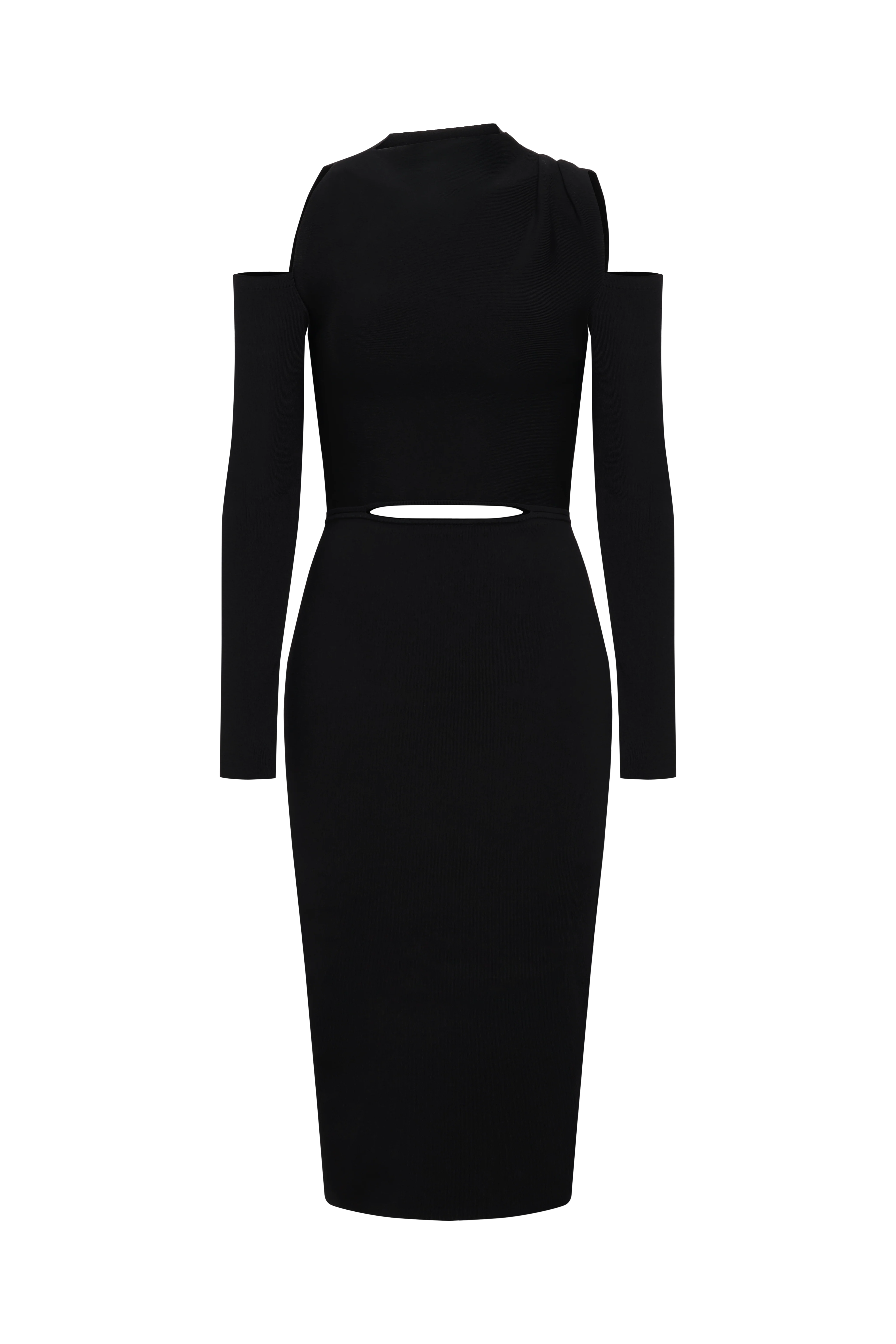 Cutout Cold Shoulder Dress - Builderot