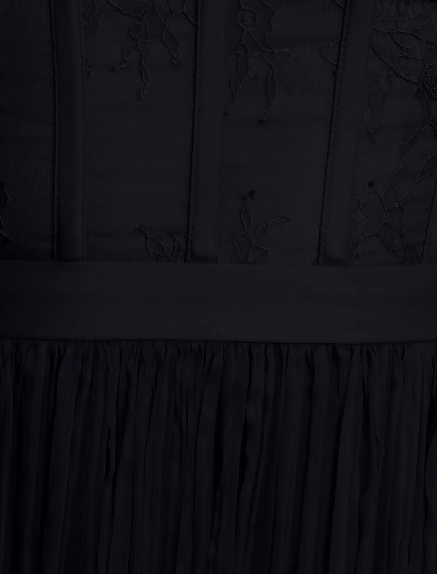 Lace Bodice Chiffon Rufle Gown - Builderot