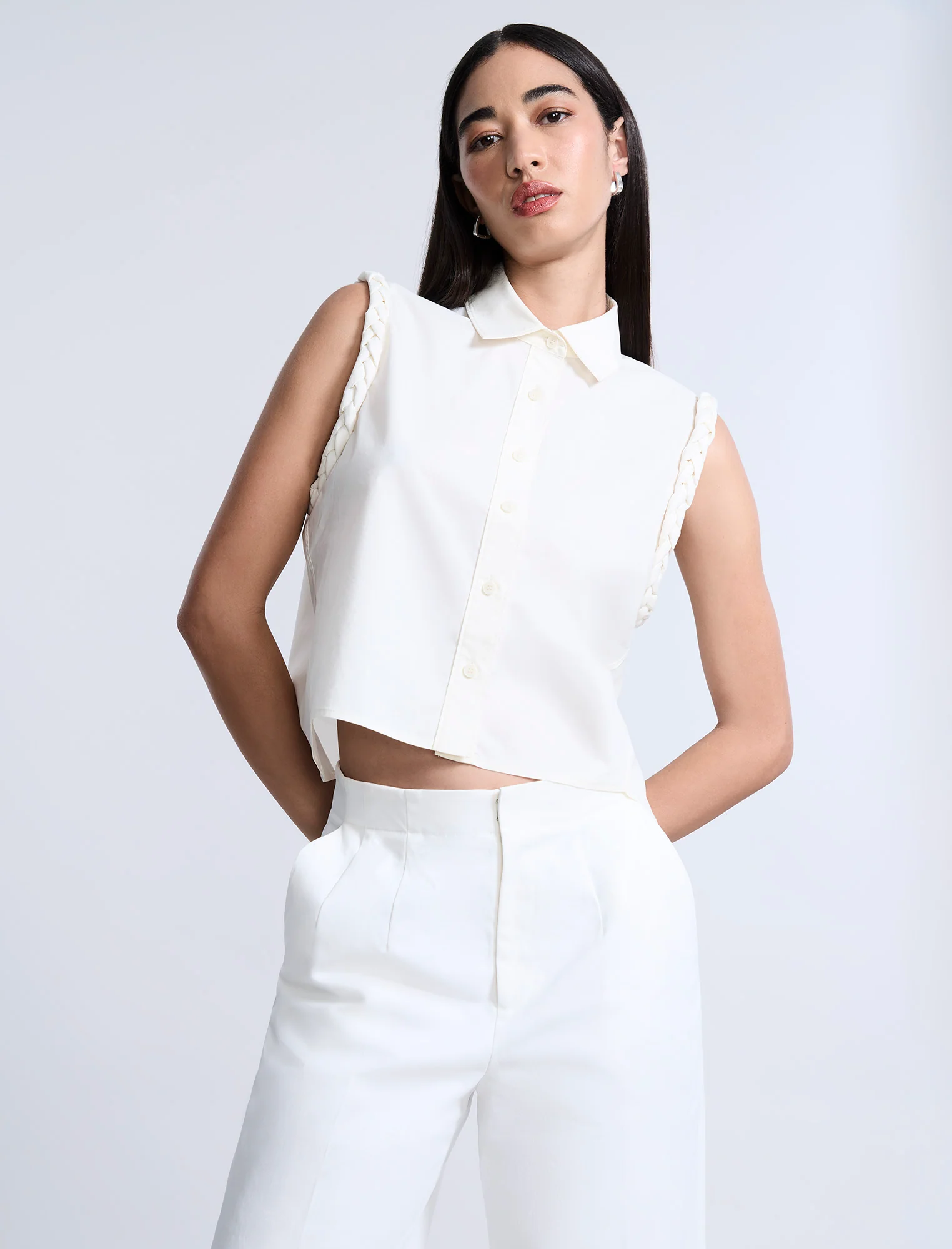 Braided Button Down Shirt - Builderot