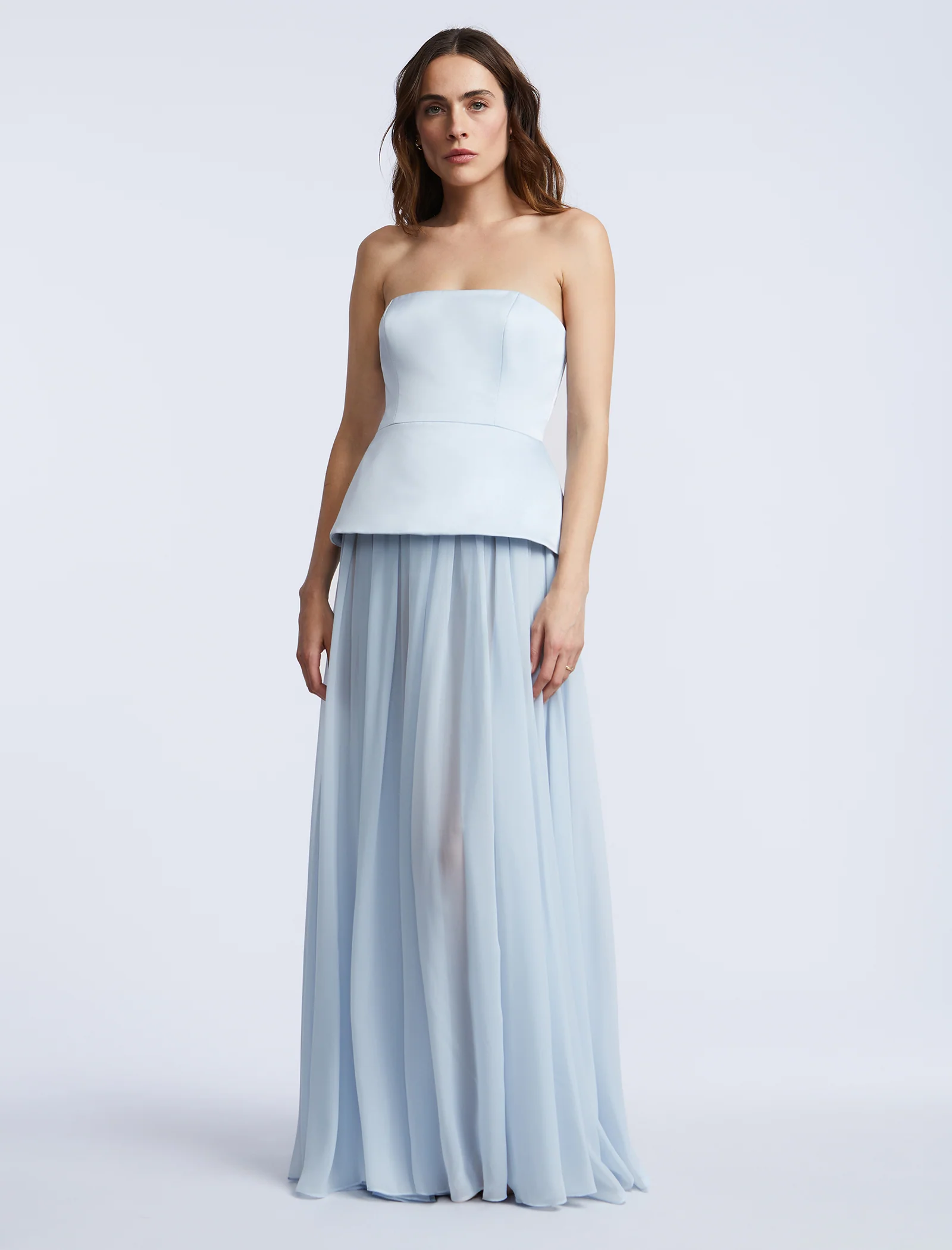 Strapless Peplum Gown - Builderot