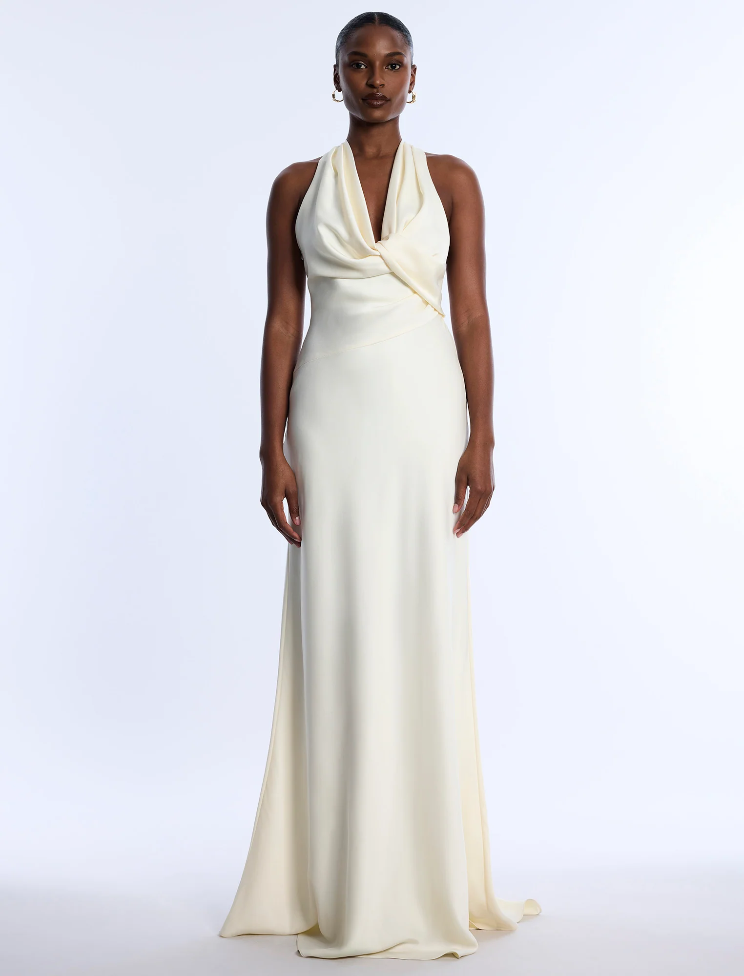 Cowl Neck Halter Gown - Builderot